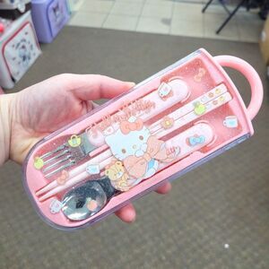 Brand New Japan Sanrio Hello Kitty Tableware Set Stainless Steel